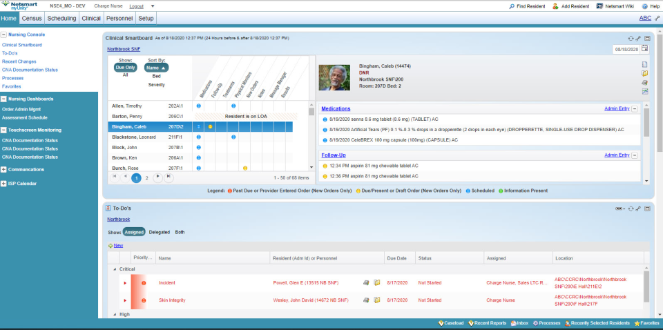 screenshot of myUnity Senior Living